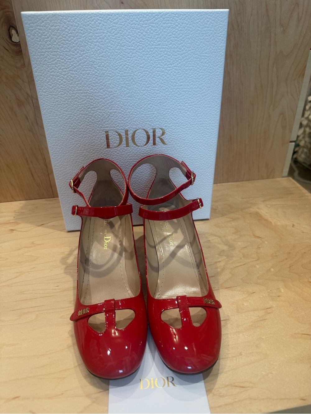 Dior Red Patent Mary Jane Double-Strap Heels with box - Picture 9 of 13